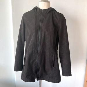Black Reitmans hooded jacket with fleece lining size large